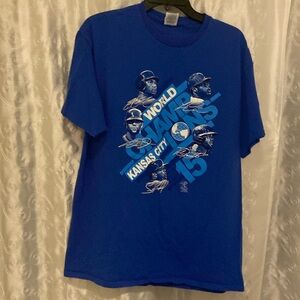 Kansas City Royals 2015 World Series Champs Shirt Adult Size Large 🔥 YB1